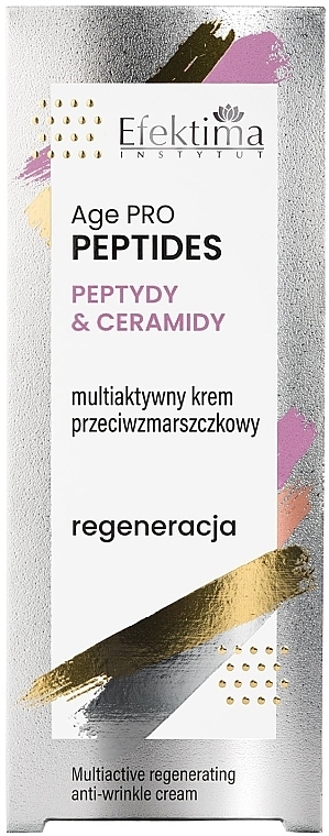Regenerujący multiaktywny krem przeciwzmarszczkowy z peptydami i ceramidami - Efektima Age PRO Peptides Multiactive Regenerating Anti-wrinkle Cream — Zdjęcie N1