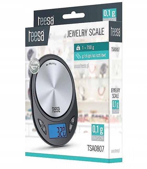 Waga jubilerska - Teesa Jewelry Scale TSA0807 — Zdjęcie N2