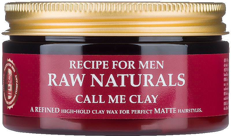Matujący wosk do włosów dla mężczyzn - Recipe For Men RAW Naturals Call Me Clay — Zdjęcie N1