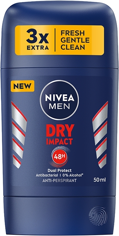 Dezodorant w sztyfcie - NIVEA MEN Stick Dry Impact 48H — Zdjęcie N1