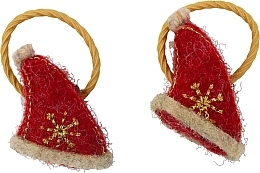Kup Świąteczne spinki do włosów Kapelusz Mikołaja, żółte - Lolita Accessories