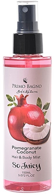 Mgiełka do włosów i ciała Granat i kokos - Primo Bagno Pomegranate Coconut Hair & Body Mist — Zdjęcie N1