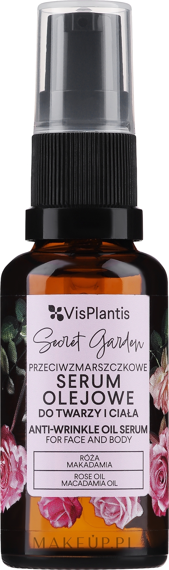 Olejek różany z olejkiem makadamia do twarzy, szyi i dekoltu - Vis Plantis — Zdjęcie 30 ml