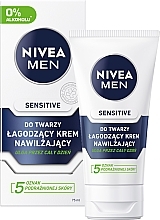 Kup Łagodzący krem nawilżający do twarzy dla mężczyzn - Nivea For Men Sensitive Moisture Cream