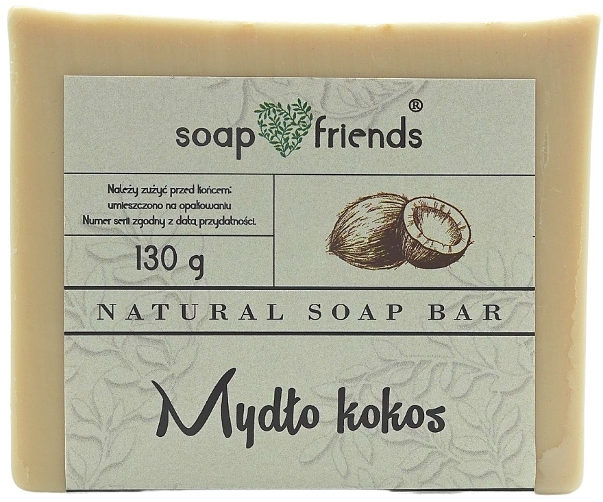 Glicerynowe mydło w kostce Kokos - Soap&Friends — Zdjęcie N1