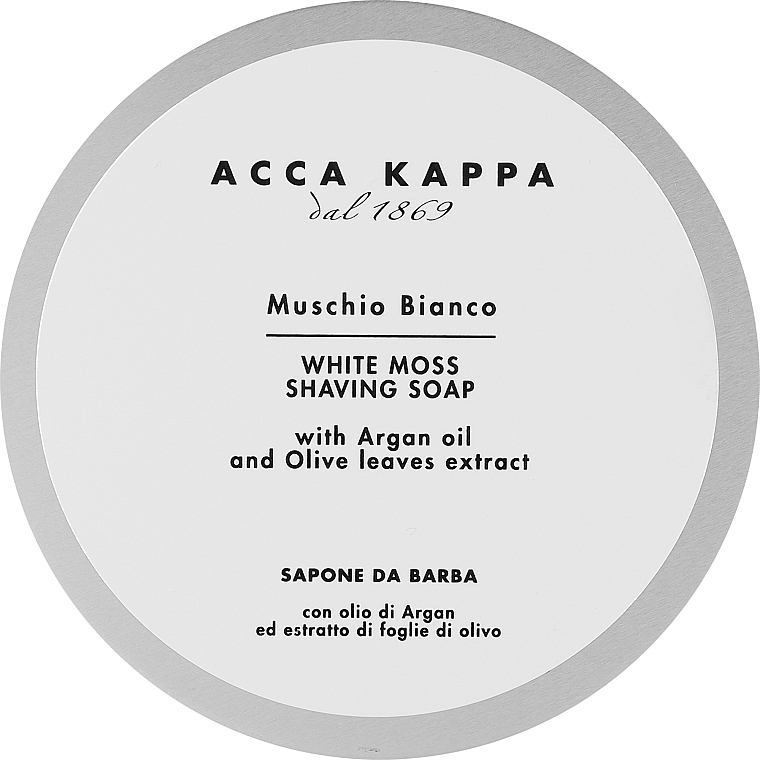 Mydło do golenia Białe piżmo - Acca Kappa White Moss Shaving Soap  — Zdjęcie N1