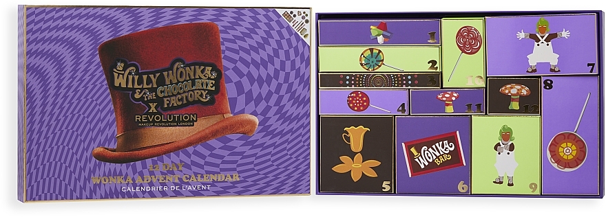 Kalendarz adwentowy - Makeup Revolution Wonka Advent Calendar — Zdjęcie N2