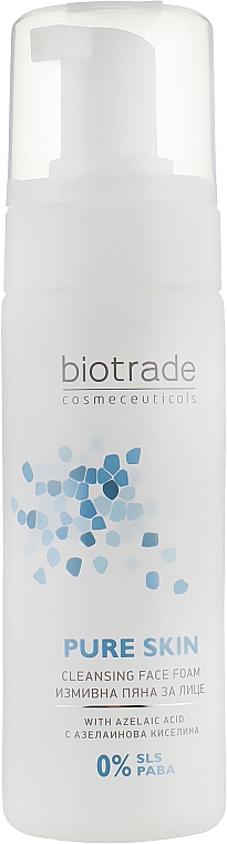 Delikatna pianka oczyszczająca o działaniu obkurczającym i nawilżającym pory	 - Biotrade Pure Skin Cleansing Face Foam — Zdjęcie N1