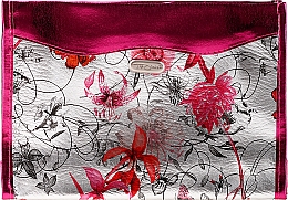 Kosmetyczka Srebrna Łąka, 94316, z czerwonymi kwiatami - Top Choice — Zdjęcie N1