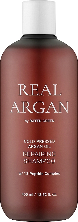 Szampon rewitalizujący z olejem arganowym - Rated Green Real Argan Repairing Shampoo — Zdjęcie N1