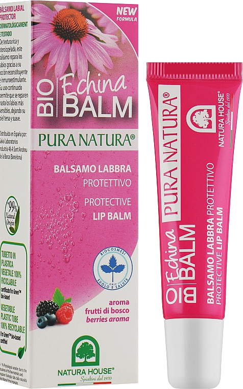 Rewitalizujący balsam do ust z ekstraktem z echinacei - Natura House Protective Lip Balm — Zdjęcie N2