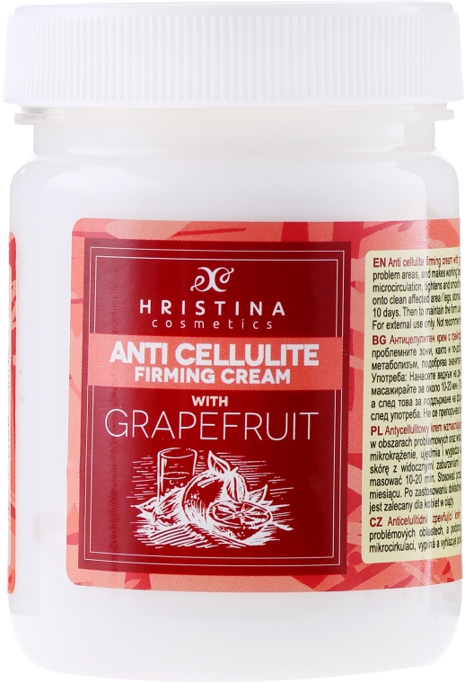 Antycellulitowy krem ujędrniający Grejpfrut - Hristina Cosmetics Anti Cellulite Firming Cream With Grapefruit — Zdjęcie N1