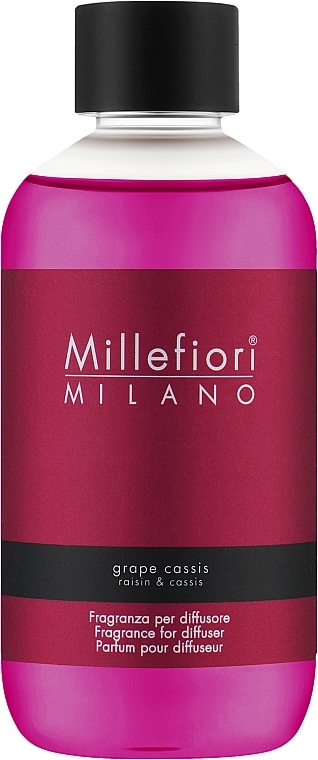 Wypełnienie dyfuzora zapachowego Grape Cassis - Millefiori Milano Natural Diffuser Refill — Zdjęcie N1