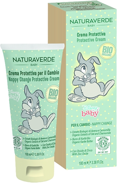 Krem do pieluszki dla niemowląt z ekstraktem z owsa i rumianku - Naturaverde Disney Baby Nappy Change Protective Cream  — Zdjęcie N1