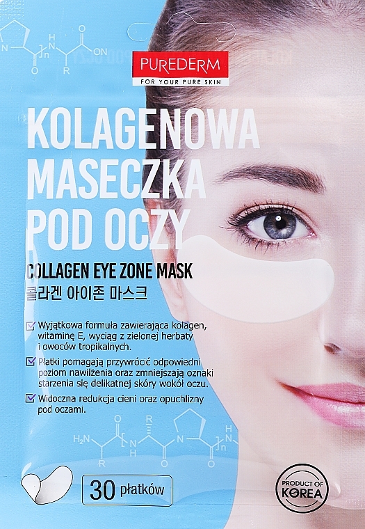 Kolagenowa maseczka pod oczy - Purederm Collagen Eye Zone Mask — Zdjęcie N1