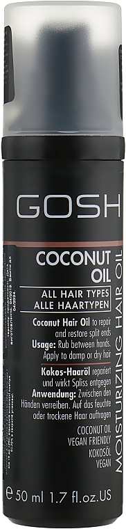 Nawilżający olej kokosowy do włosów - Gosh Copenhagen Moisturizing Coconut Oil — Zdjęcie N1