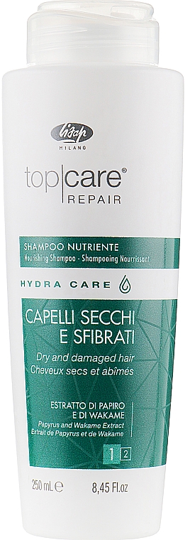 Nawilżająco-odżywczy szampon do włosów - Lisap Top Care Repair Hydra Care Nourishing Shampoo — Zdjęcie N1