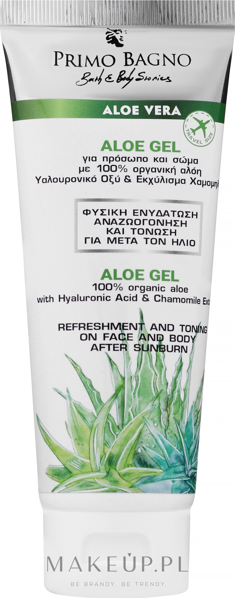 Organiczny 100% żel do twarzy i ciała z aloesem - Primo Bagno Aloe Vera Gel — Zdjęcie 100 ml