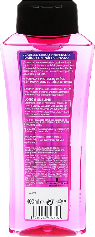 Szampon do włosów długich - Gliss Kur Long & Sublime Shampoo — Zdjęcie N2