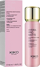Nawilżający fluid matujący do twarzy - Kiko Milano Hydra Pro Matte Moisturising Fluid — Zdjęcie N2