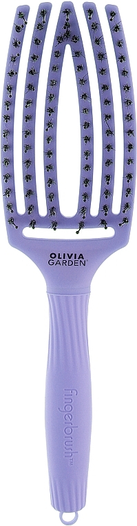 Szczotka do włosów, liliowa - Olivia Garden Fingerbrush Combo Nineties Grape Soda — Zdjęcie N1