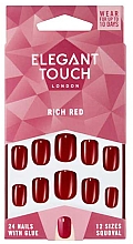 Kup Sztuczne paznokcie - Elegant Touch Rich Red False Nails