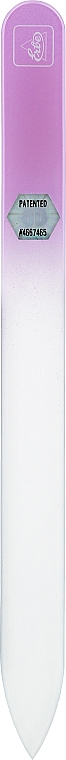 Szklany pilnik do paznokci, 14 cm, pastelowy róż - Erbe Solingen Soft-Touch — Zdjęcie N1