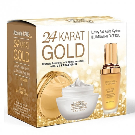 Zestaw - Absolute Care 24 Karat Gold Luxury Anti- Aging System (ser/30 ml + cr/50 ml) — Zdjęcie N1