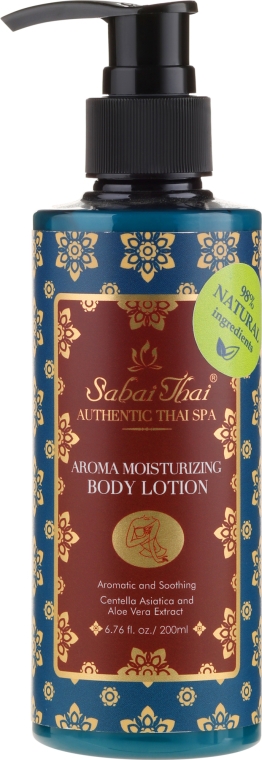Aromatyczny nawilżający balsam do ciała z ekstraktami z wąkroty azjatyckiej i aloesu - Sabai Thai Jasmine Aroma Moisturizing Body Lotion — Zdjęcie N1