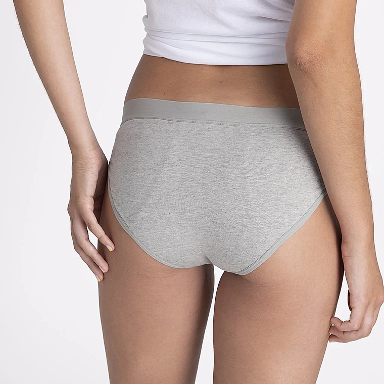 Majtki menstruacyjne, szare - Platanomelon Kiwitas Classic Sporty Menstrual Panties — Zdjęcie N4