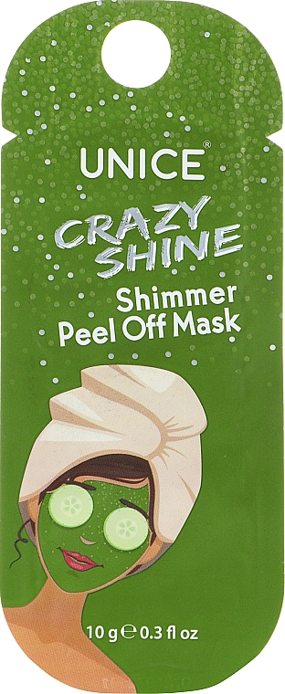 Rozświetlająca maska do twarzy peel-off - Unice Crazy shine Shimmer Peel Off Mask — Zdjęcie N1