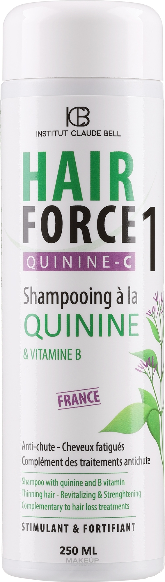 Szampon przeciw wypadaniu włosów z chininą - Institut Claude Bell Hair Force One Quinine C Shampooing Anti-Chute — Zdjęcie 250 ml