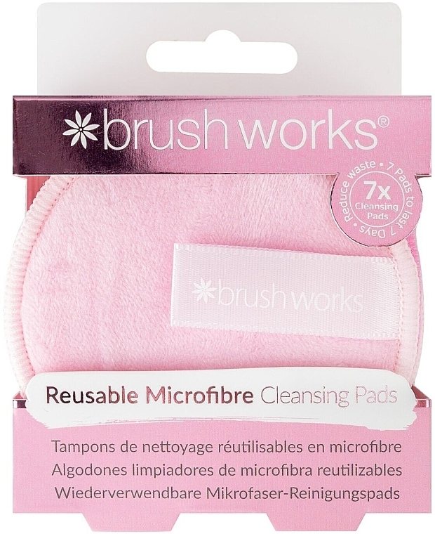 Silikonowe gąbki do mycia twarzy - Brushworks Reusable Microfibre Cleansing Pads — Zdjęcie N1