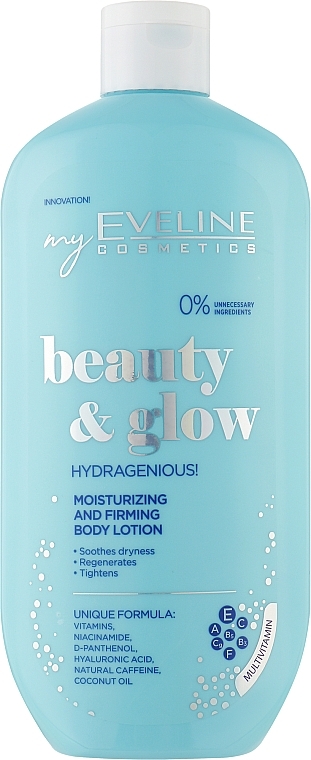 Nawilżający balsam ujędrniający do ciała - Eveline Cosmetics Beauty & Glow Hydragenious! — Zdjęcie N1