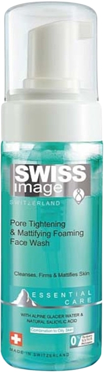 Zwężająca pory i matująca pianka do mycia twarzy - Swiss Image Essential Care Pore Tightening And Mattifying Foaming Face Wash — Zdjęcie N1