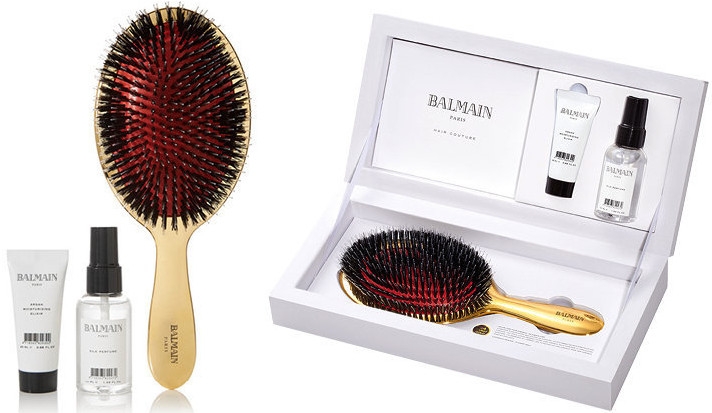 Zestaw do włosów - Balmain Paris Hair Couture Luxurious Golden Spa (h/parfume 50 ml + h/elixir 20 ml + h/brush) — Zdjęcie N3