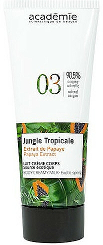 Kremowe mleczko do ciała z ekstraktem z papai - Academie Jungle Tropicale Body Creamy Milk Exotic Spring — Zdjęcie N1