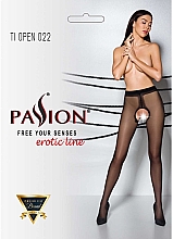 Kup Rajstopy erotyczne z wycięciem Tiopen 022, 20 Den, czarne - Passion