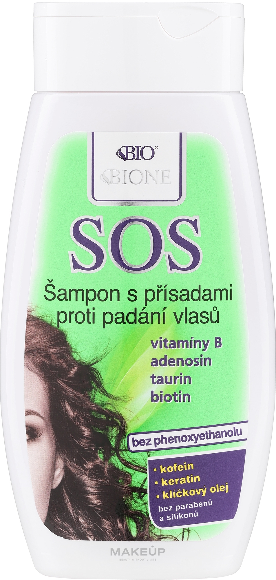 Szampon przeciw wypadaniu włosów - Bione Cosmetics SOS Shampoo With Anti Hair Loss Ingredients — Zdjęcie 260 ml