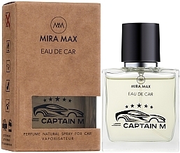 Odświeżacz powietrza do samochodu - Mira Max Eau De Car Captain M Perfume Natural Spray For Car Vaporisateur — Zdjęcie N2