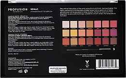Paletka cieni do powiek - Profusion Cosmetics Siennas 21 Shades Eyeshadow Palette & Brush — Zdjęcie N2