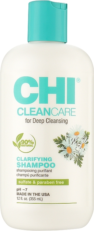 Głęboko oczyszczający szampon do włosów bez siarczanów - CHI Clean Care Clarifying Shampoo — Zdjęcie N1