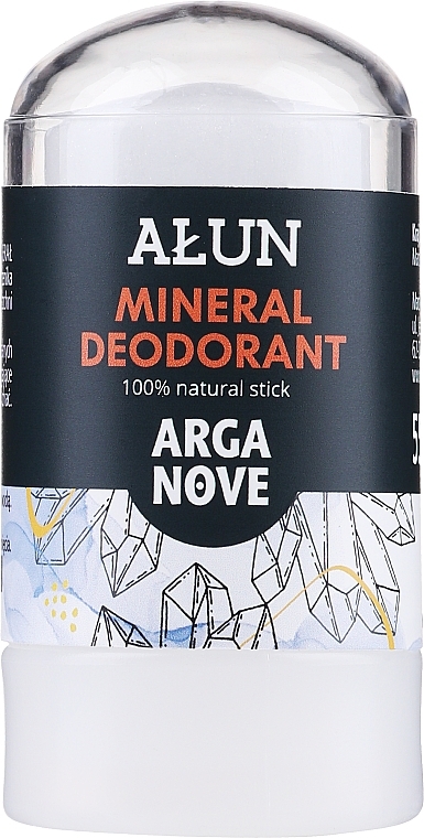 Ałun w sztyfcie 100% naturalny dezodorant mineralny bezzapachowy - Arganove Aluna Deodorant Stick
