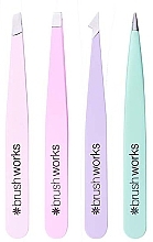 Zestaw pęset, pastelowy - Brushworks The Complete HD Combination Tweezer Set Pastel — Zdjęcie N2