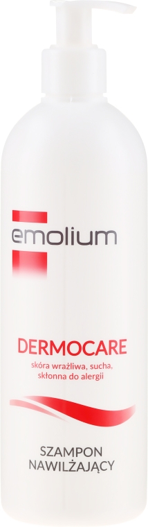 Nawilżający szampon do włosów do skóry wrażliwej, suchej i skłonnej do alergii - Emolium Dermocare — Zdjęcie N2
