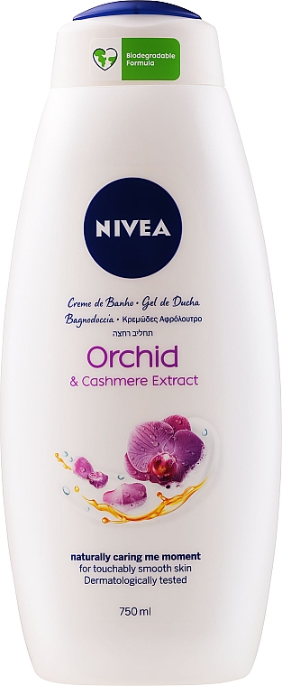 Żel pod prysznic i płyn do kąpieli 2w1 Kaszmir i nasiona bawełny - NIVEA Cashmere & Cotton Seed Oil Shower Gel — Zdjęcie N3