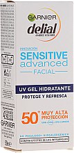 Zel do twarzy z filtrem SPF 50 do skóry wrażliwej - Garnier Delial Ambre Solaire Sensitive Advanced Facial Sunscreen SPF50+ — Zdjęcie N2
