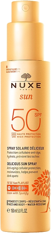 Mleczko w sprayu do opalania twarzy i ciała SPF 50 - Nuxe Sun — Zdjęcie N1