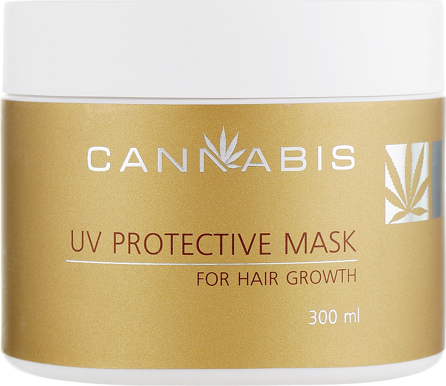 Maska przeciw promenowaniu UV na porost włosów z ekstraktem z konopi - Cannabis UV Protective Mask for Hair Growth — Zdjęcie N1