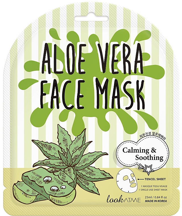 Maska w płachcie do twarzy z wyciągiem z aloesu - Look At Me Aloe Vera Face Mask — Zdjęcie N1